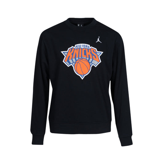 Jordan Sweatshirt New York Knicks Jumpman Crew Courtside Statement Black (JR-EY2B7NBG3-NYK) Kids