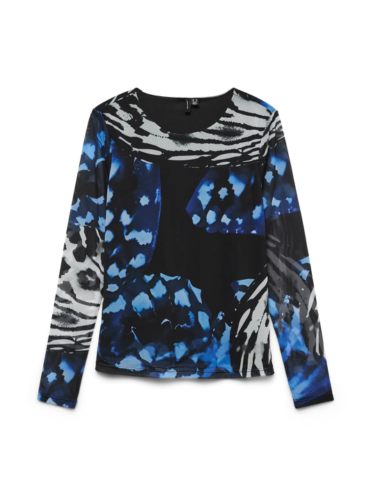 Isabelle Long Sleeve Mesh Top Exp Black (10341729) Women