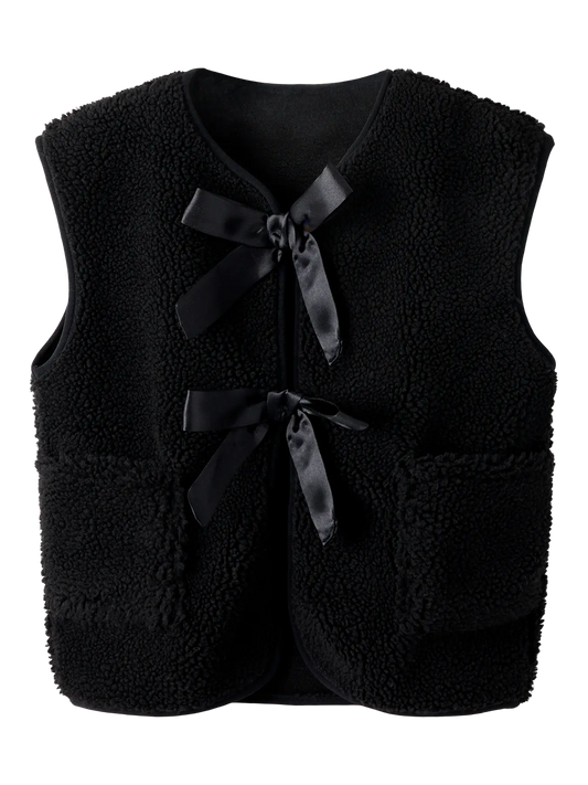 Ruth Sleeveless Teddy Vest Black (13256142) Kids